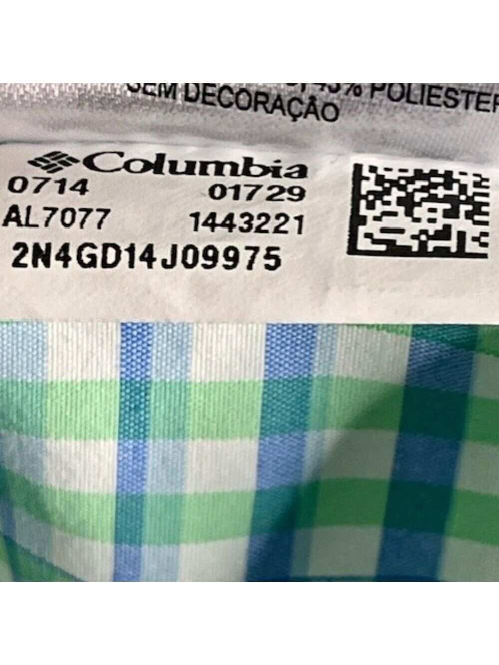 Columbia Silver Ridge Checked Shirt Roll Up Omni Shade - Green/Blue/White - XL - Picture 12 of 12